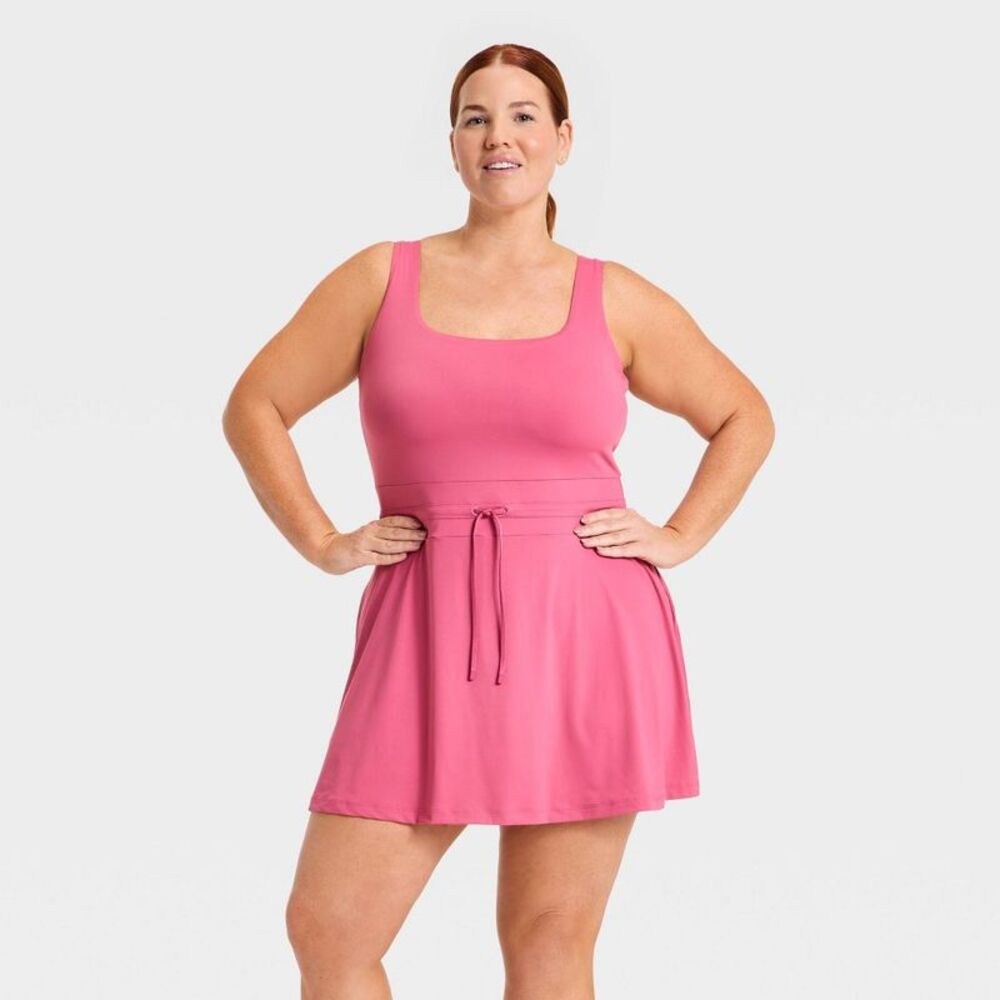 all in motion Pink Strapless Tank Dress